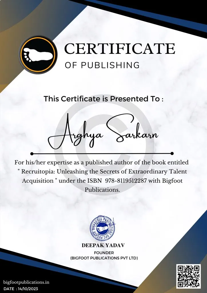 Certificate of Publishing